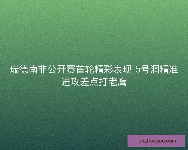 瑞德南非公开赛首轮精彩表现 5号洞精准进攻差点打老鹰